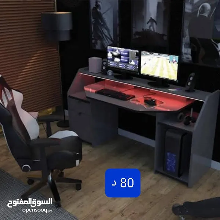 مكتب طاولة جيمينج مميزة بقياسات مختلفة من لامينيت للأثاث المكتبي طاولات للألعاب عدة الوان وموديلات