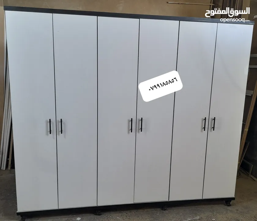 خزائن ملابس خشب لامنيت 18م تفصيل حسب الطلب والمقاس  جميع الوان جودة عالية