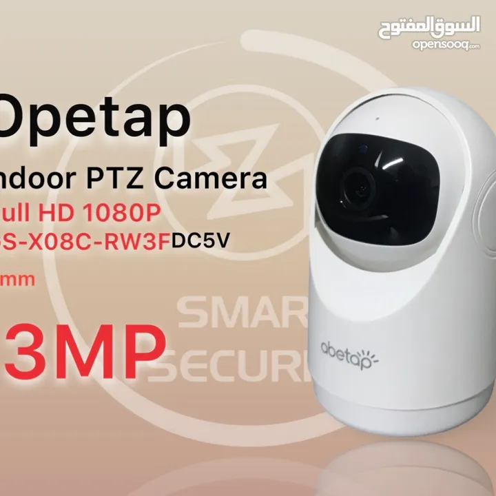 كاميرا opetap  ‏3MP full HD1080p  ‏indoor PTZ Camera  تعمل بالذكاء الاصطناعي