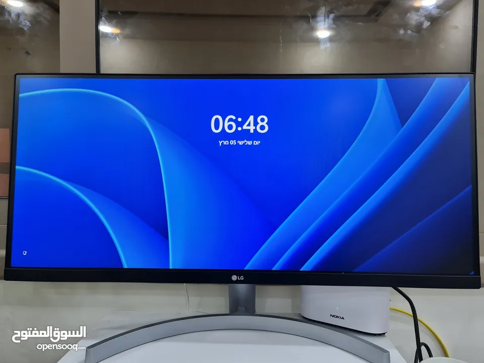 كمبيوتر جيمينج وشاشة LG عريضة - مستعمل بس نفس الجديد