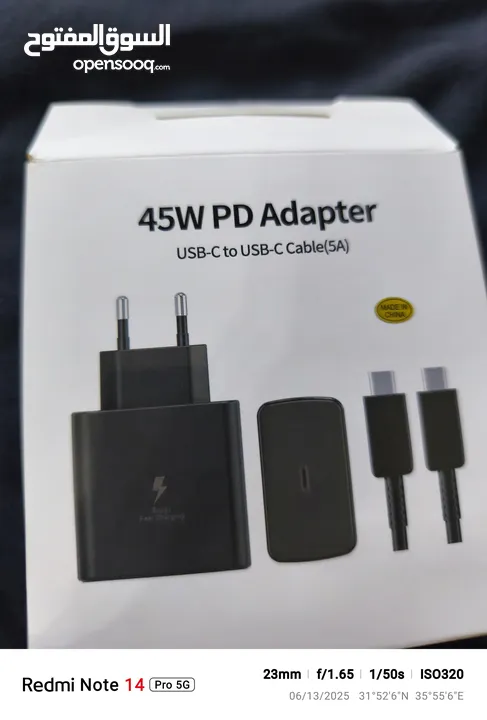 شاحن سامسونج 45W وكفرات A56 عدد2