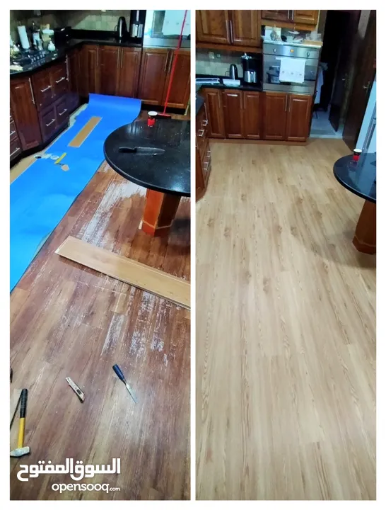 باركيه خشب وباركيه pvc و Spc ورولات بلجيكي