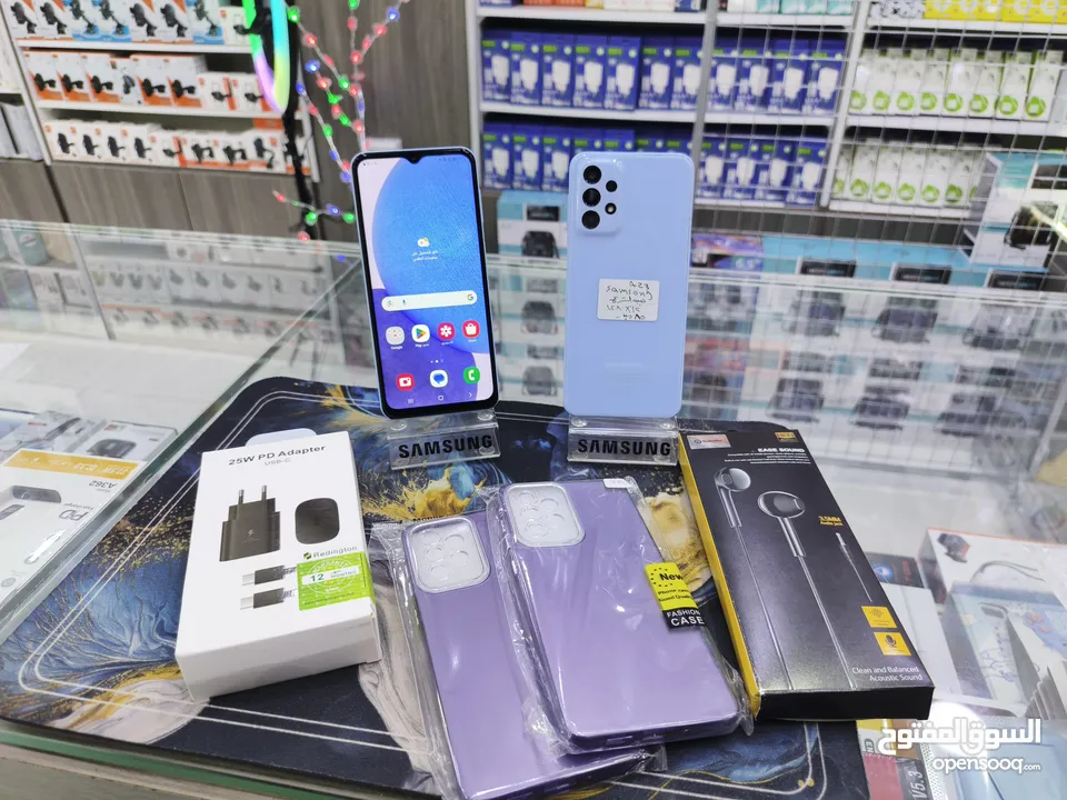 الازرق البارد متوفر SAMSUNG A23 رام 12 جيجا 128 بدون كرتونه معه بكج هدية متوفر توصيل