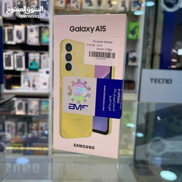 جديد بالكرتونة Samsung A15 رام 8 و 12و 16 جيجا 128و 256 مكفول هدية كفر ولزقه وشاحن الاصليمتوفر توصيل