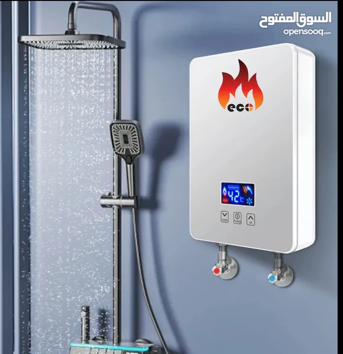 سخان ماء فوري ديجيتال ماركة [ eco ]  يستخدم للدش او دش ومغسلة او مجلى