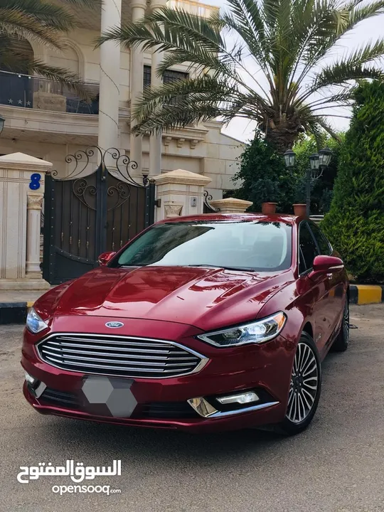 Red FORD fusion SE 2019 لايجار اسبوعي وشهري