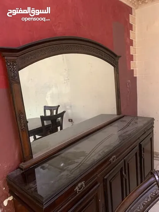 آثاث صالون كبير وطاولة فاخرة قزاز مع 8 كراسي اقرأ الوصف مهم