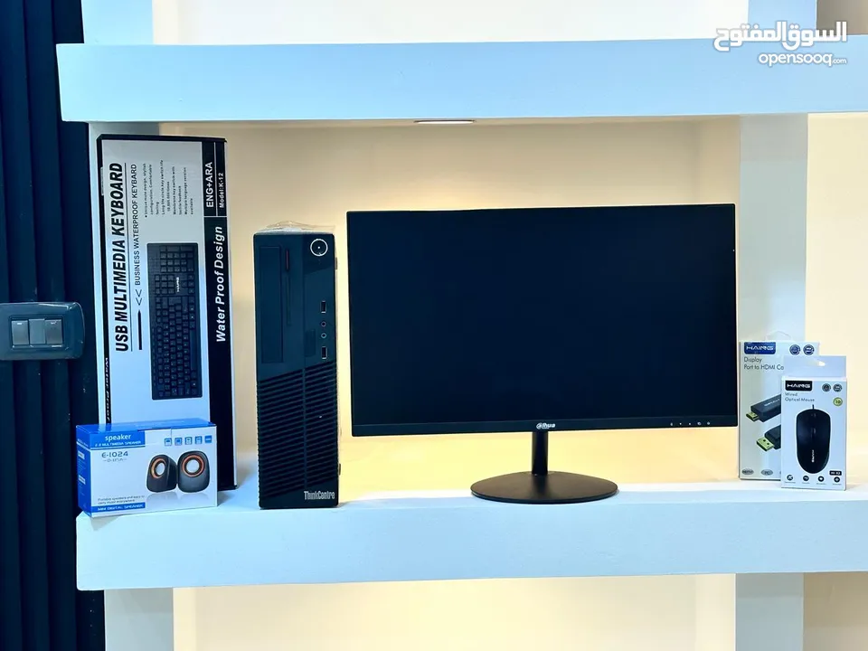 جهاز كمبيوتر مكتبي خارق للأداء العالي COER I7 RAM 16GB مع شاشات جديده 24 انش