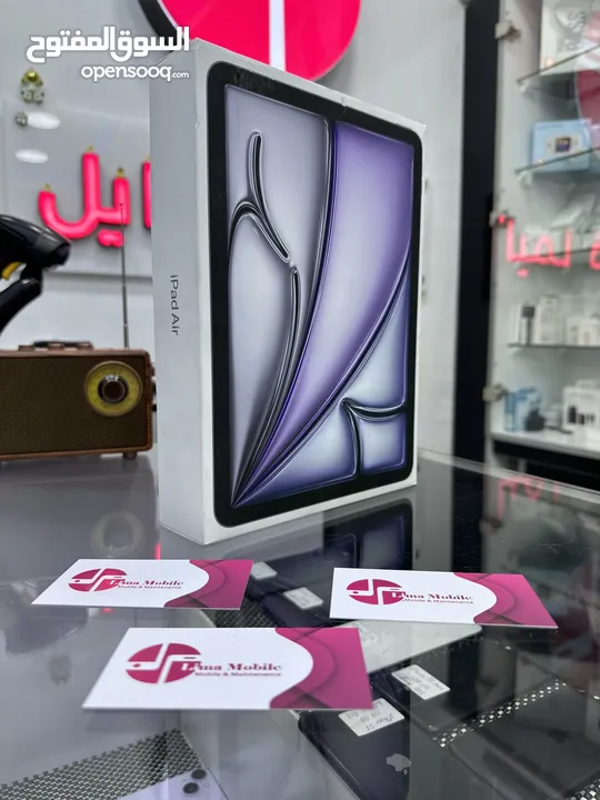 iPad Air 6 Generation (11-insh (M2)   wi-fi ايباد اير 6  معالج M2 جديد مسكر كفالة الشرق الاوسط سنة