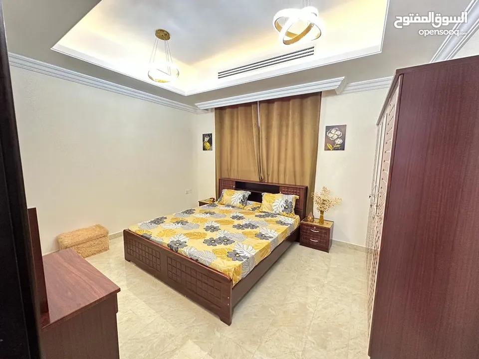 two bedromme and hall including all bills and internet  غرفتين و صالة للايجار الشهري بالروضة 2