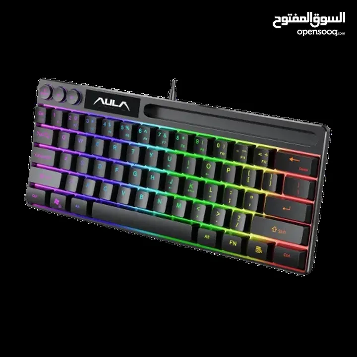 كيبورد جيمنغ مضيئ احترافي لكل الجيمرز اصلي Aula Keyboard F3061 Gaming RGB Lights OG