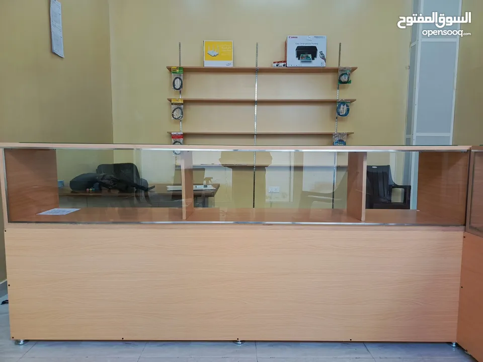 New Shop Counter with glass front for urgent sale in Ruwi