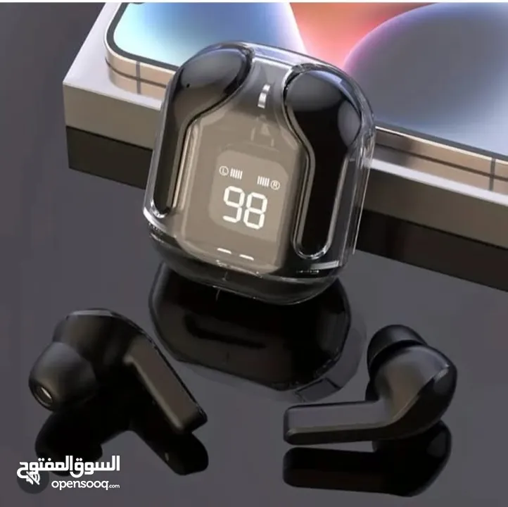 سماعات بلوتوث لاسلكية بشاشة عرض – تصميم أنيق وشحن ذكي