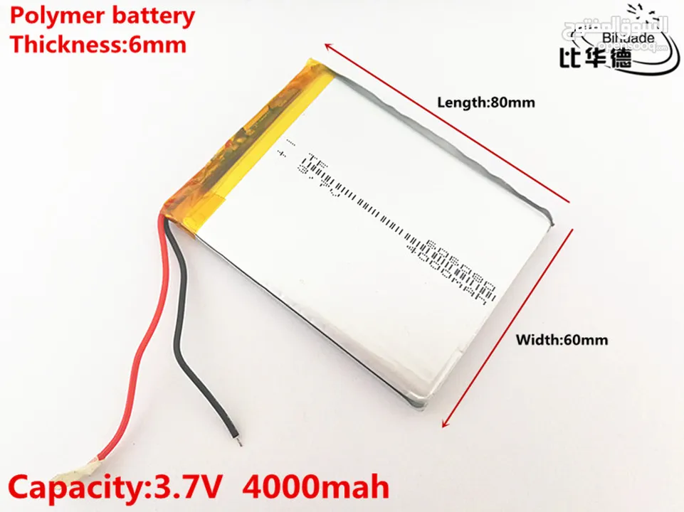 بطاريات ليثوم بانواع مختلفة للاجهزة الالكترونية Lithium Polymer Battery 3.7V