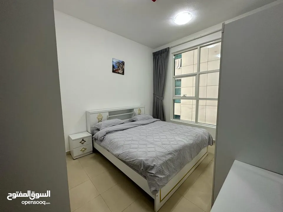 اجمل غرفتين وصاله في السيتي تاور النعيميه شارع خليفه. فرش جديد اول ساكن