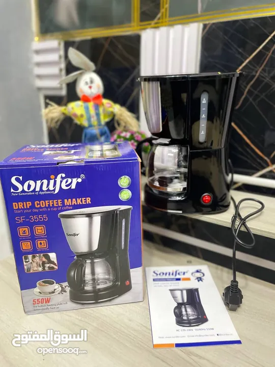 صباحك أجمل بفنجانك الجاهز! ماكينة Sonifer Drip Coffee Maker سهولة – سرعة – طعم لا يقاوم!