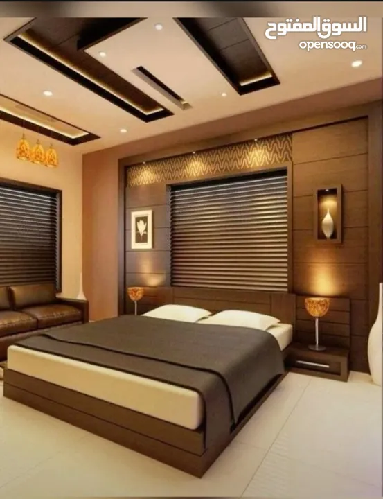 تفصيل غرف نوم على تصميم هندسي