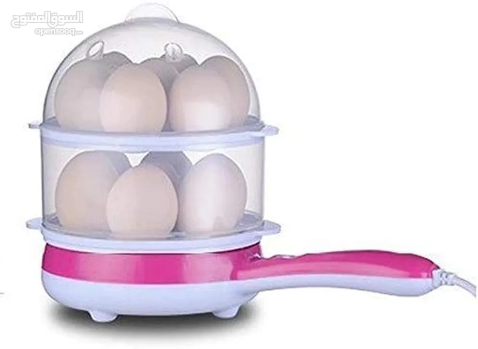 ماكينه سلق البيض و الذرة بالبخار +قلي البيض الكهربائيه حجم كبير لغاية 14 بيضه طابقين سلاقه سلاقة بيض