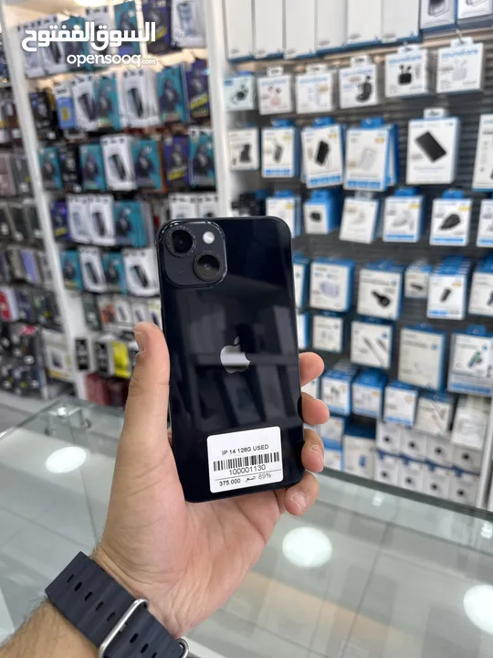 Iphone 14 128gb used/ مستعمل بحالة الوكالة بطارية 89%