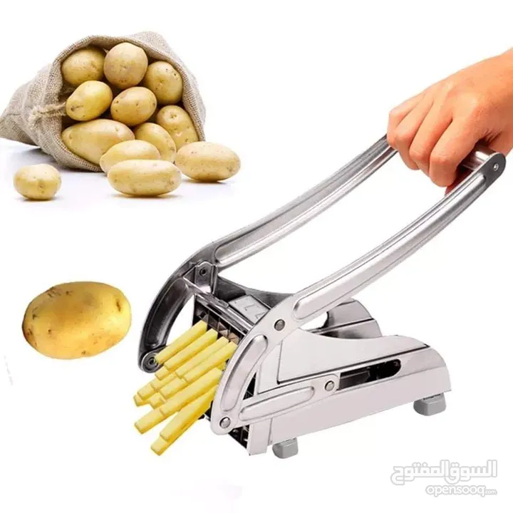 ماكينة تقطيع البطاطا اصابع ستيل معدن ماكينه تقطيع بطاطا اليدويه