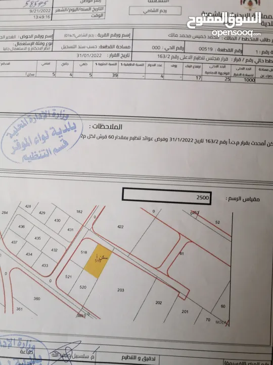 للبيع قطعة أرض 1256 م سكن أ في رجم الشامي الغدير الجنوبي كافه الخدمات