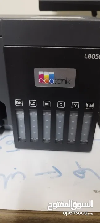 طابعة EPSON L8050 بحالة الوكالة طبعت 500 ورقة فقط فيها 75٪ حبر اصلي