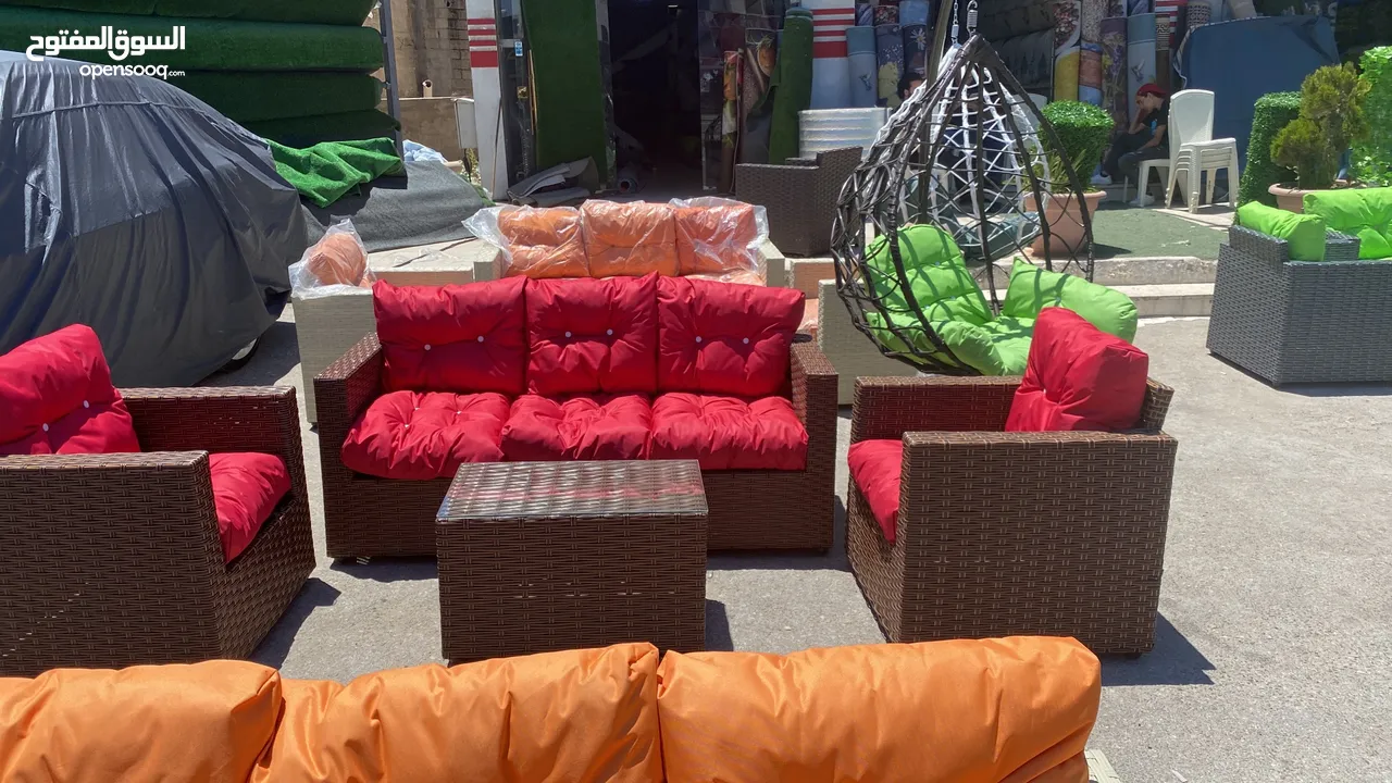 سجاد موكيت عشب صناعي اطقم رتان باقل الاسعار