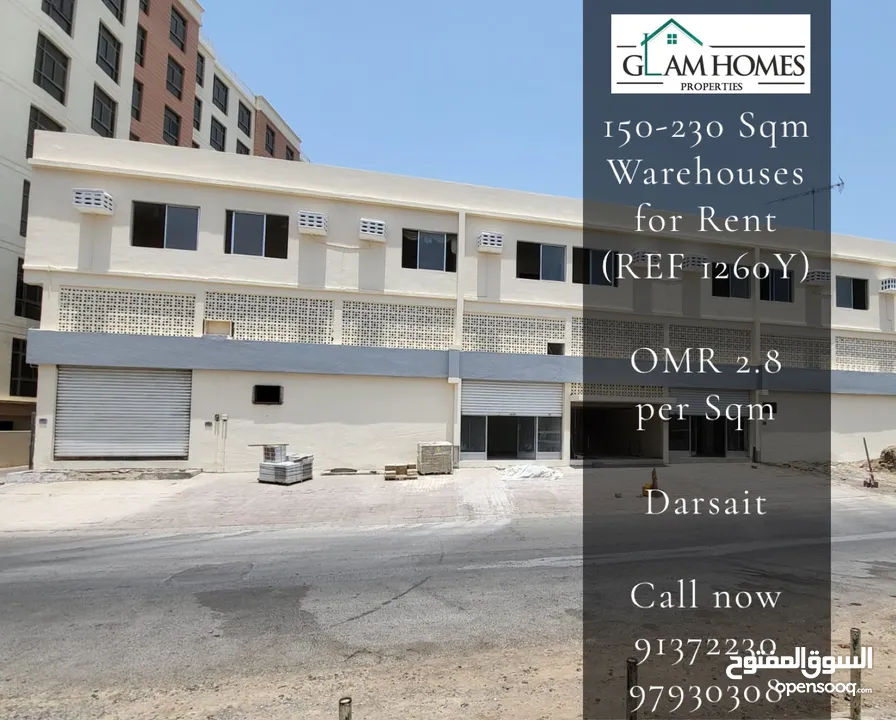 Warehouses/Offices/Shops for Rent in Qurum, Darsait, Ruwi, Ghala, Misfah, Al Mouj, Muscat Hills