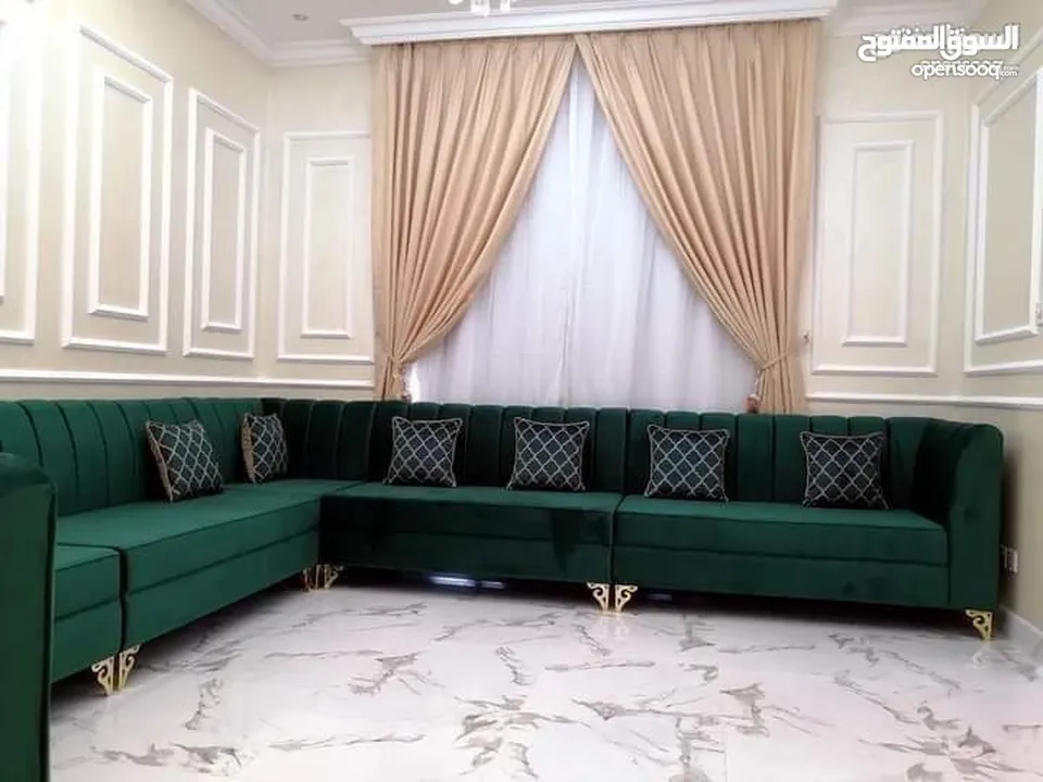 curtains and sofa