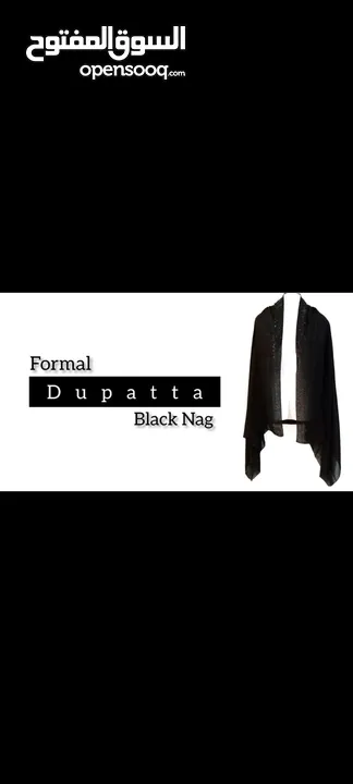 DUPATTA FORMAL BLACK NAG 7091 0000