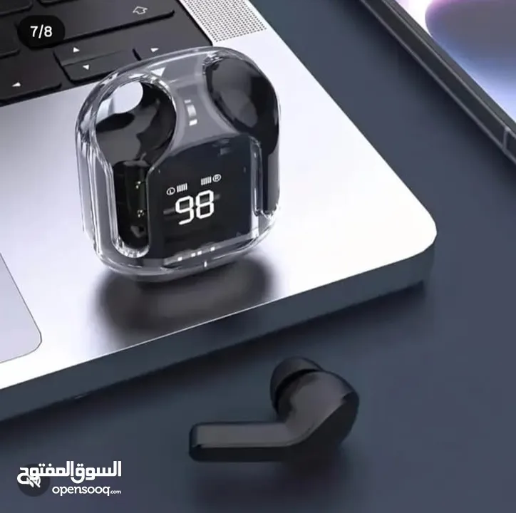سماعات بلوتوث لاسلكية بشاشة عرض – تصميم أنيق وشحن ذكي