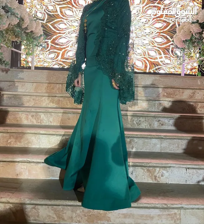 فستان زيتي تركي بسعر مغري