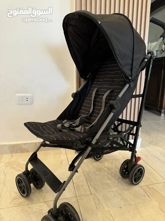 عرباية  اطفال mothercare لون اسود ورمادي