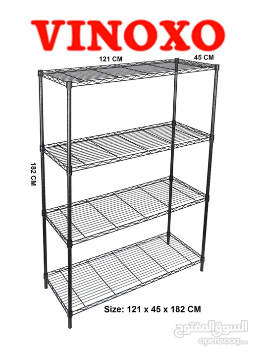 Chrome Coated Wire Shelving Units For Storage الرفوف للمخزن