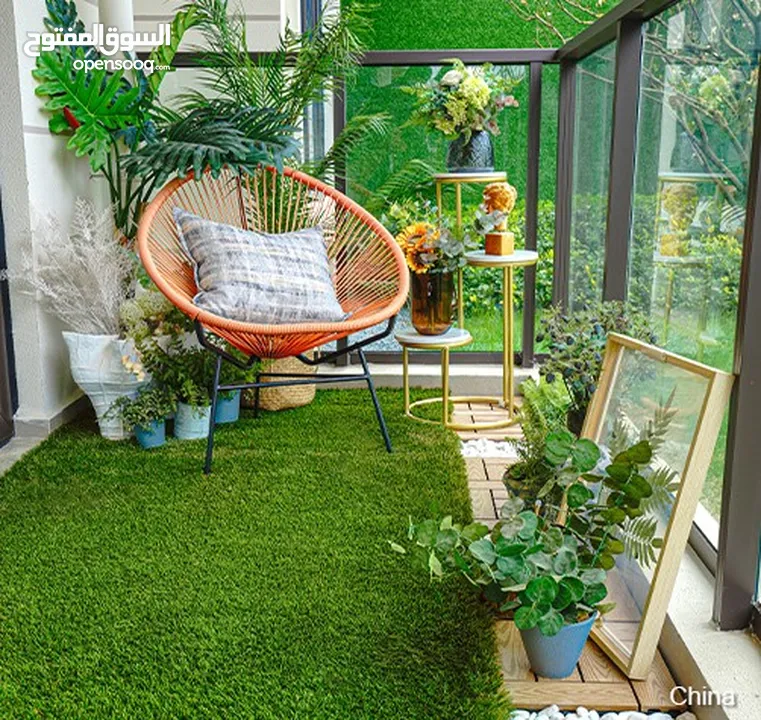 عشب صناعي Artificial grass available with different colours and thickness for garden balconies lawns