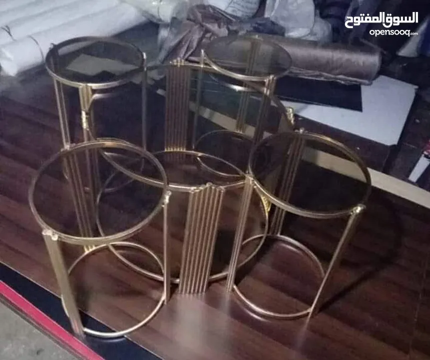 ,طاولات معدن بلور طباعه