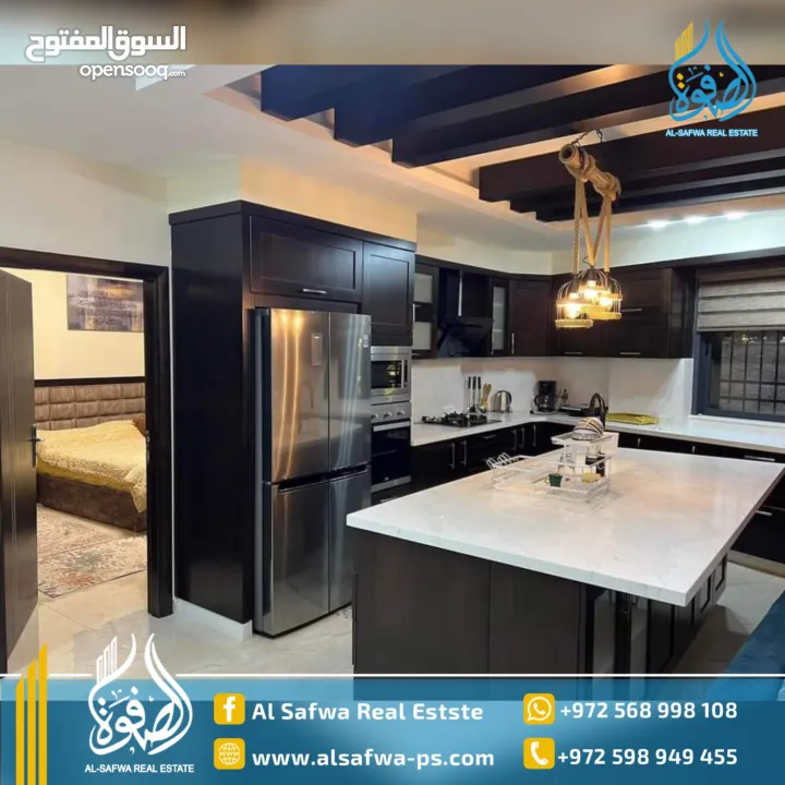 شقه فخمه للايجار مع حديقه خارجيه شارع القدس قرب بكدار