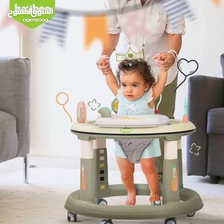 عرض خاص على مشّاية الأطفال الذكية 360 درجة من Island Toys مع اضاءة على الدائرة العلويه للكراجة