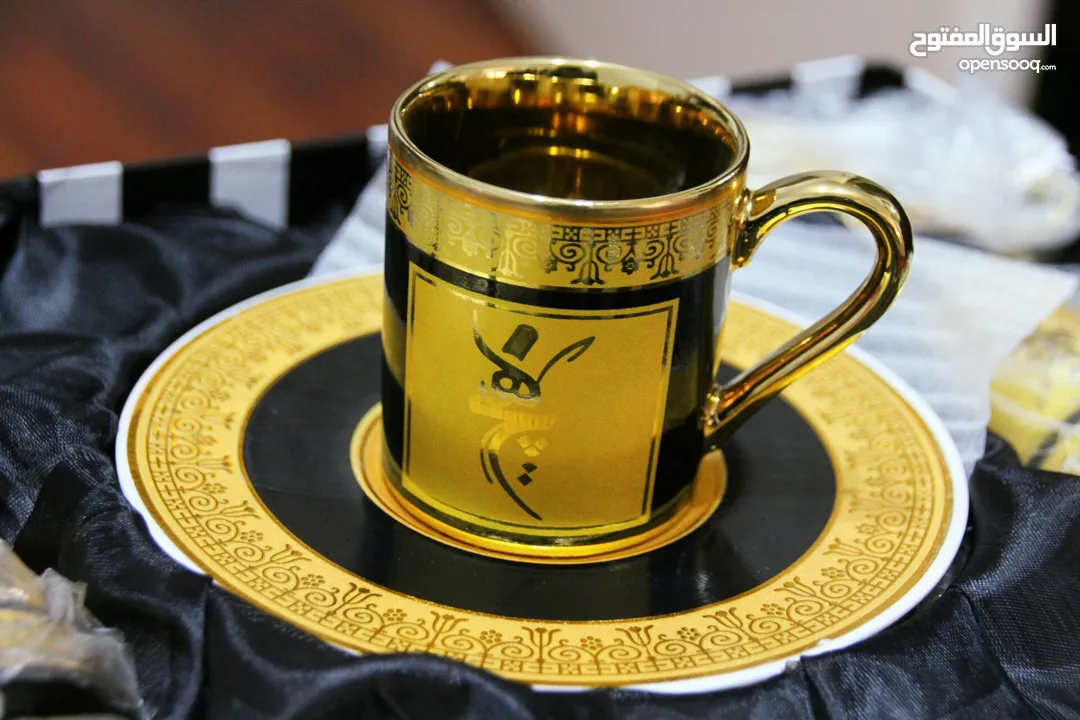 طقم فناجين قهوة مذهب فاخر Golden coffee cups set