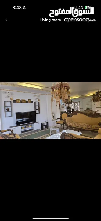 شقة للإيجار مفروش  رويال سويت طابقية مع روف و ترس كبير  Big department for rent in deir Ghbar amman