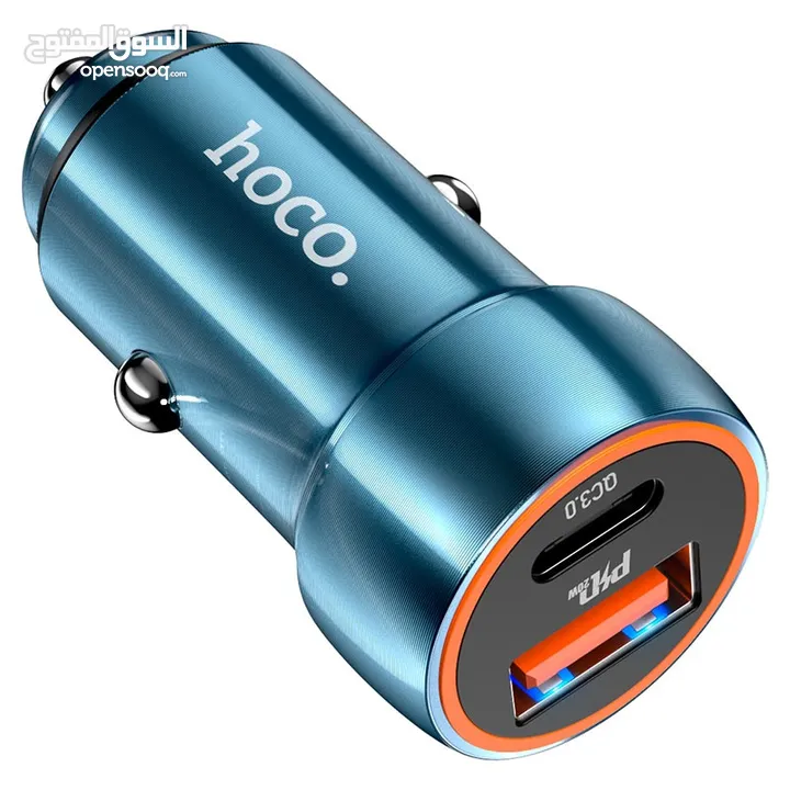 Hoco Car charger 20w with USB-A  شاحن سيارة 12-24 فولت نوع اصلي و مكفول  3 شهور من المحل ليما موبايل