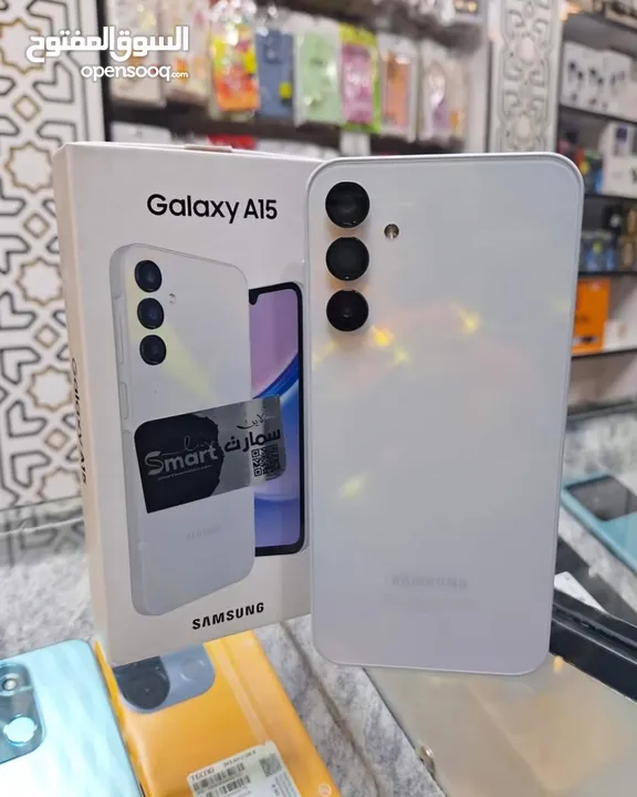 جهاز مشغل ايام Samsung A15 رام 8 و 12 و 16 الجيجا 128 و 256 هدية كفر ولزقة وشاحن الاصلي متوفر توصيل