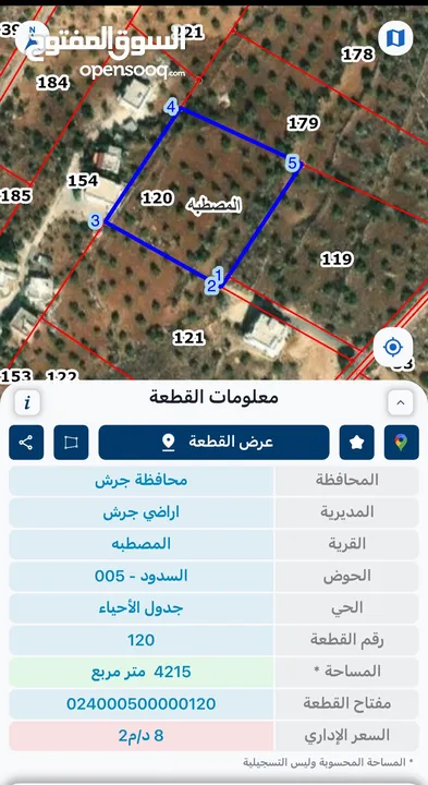 مزرعه في جرش المصطبة وأصل جميع الخدمات