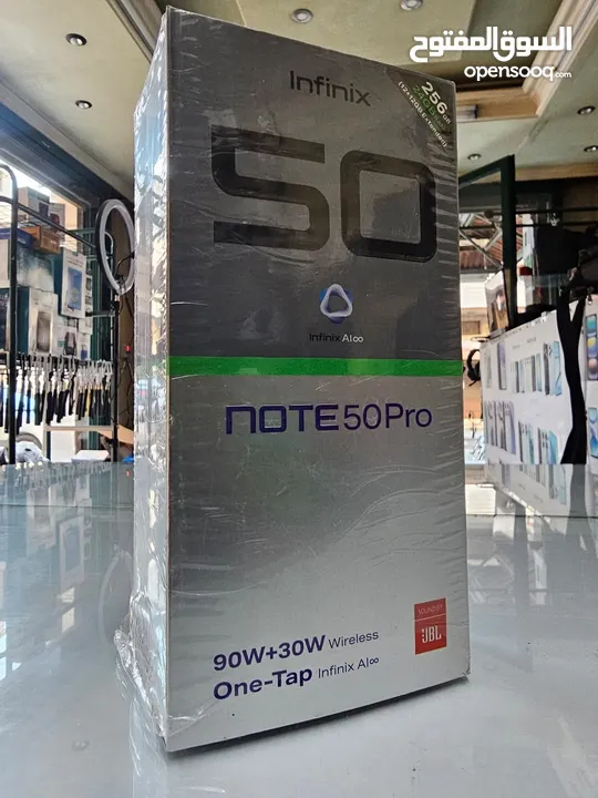 جهاز جديد بالكرتونة Not 50 pro رام 24 جيجا 256 مكفول سنة متوفر توصيل