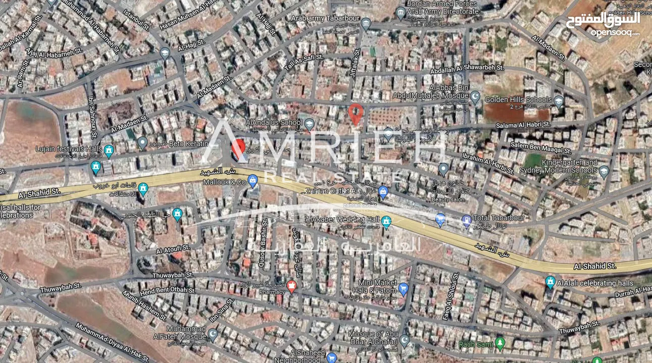 ارض تجارية للبيع في طبربور / الشارع الرئيسي بجانب دائرة اراضي شرق عمان .