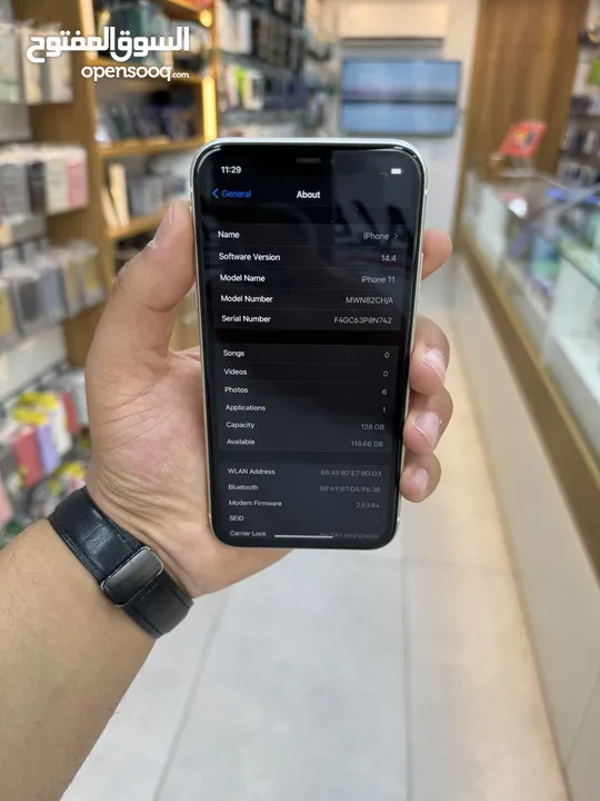 Iphone 11 بنسخة 128GB مستعمل بحالة الجديد