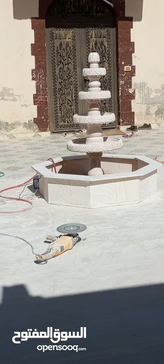 نوافير وشلالات وباربيكو وجميع انواع ديكورات الحجر الطبيعي  العنوان الزرقاء الجديده