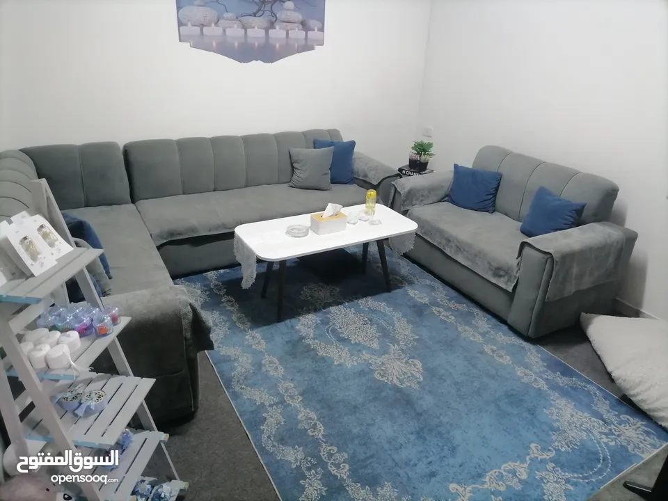 طقم كنب سكني من 8 مقاعد حرف L