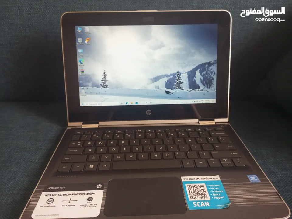 لابتوب HP OAVILION X360  بحالة ممتازة وارد امريكا.. ويمكن استخدامه بوصعية التاب