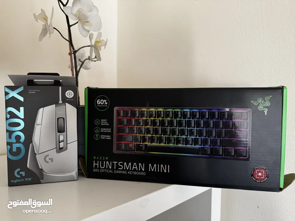 Used Razer Huntsman Mini “red switch” keyboard and Logitech g502x mouse for sale (IN GOOG CONDITION)
